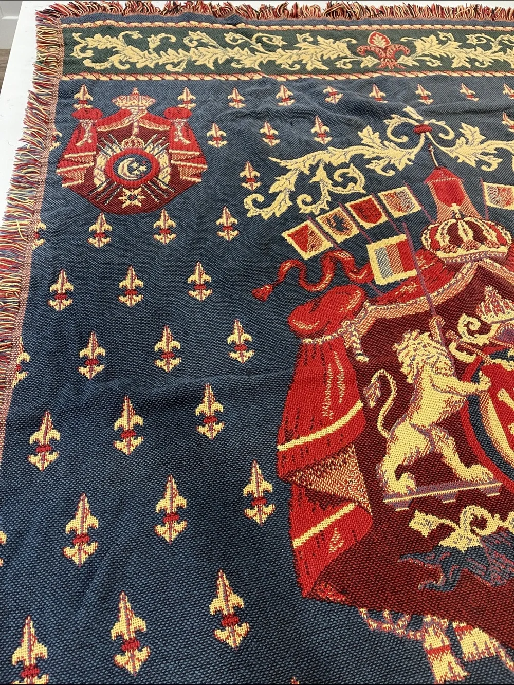 Vintage Goodwin Weavers Royal Arms Throw/Blanket